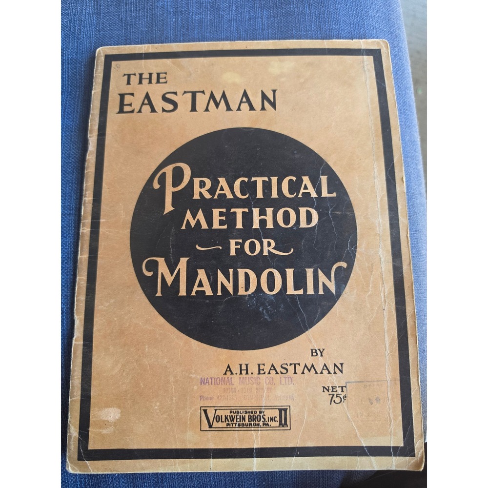Antique 1902 Mandolin Method Book Decor